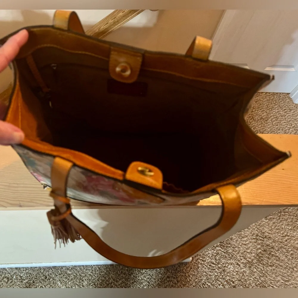 Patricia Nash First Bloom Leather Tote — New With Tags — Never Carried - Picture 10 of 14